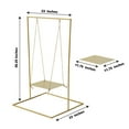 thumbnail image 3 of Efavormart 3ft Tall Gold Metal Hanging Dessert Display Centerpiece With Jute Rope, Cake Stand Swing, 3 of 11