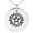 Silver, variant on Stainless Steel Aztec Transformation Rune Engraved Small Medallion Circle Charm Pendant Necklace
