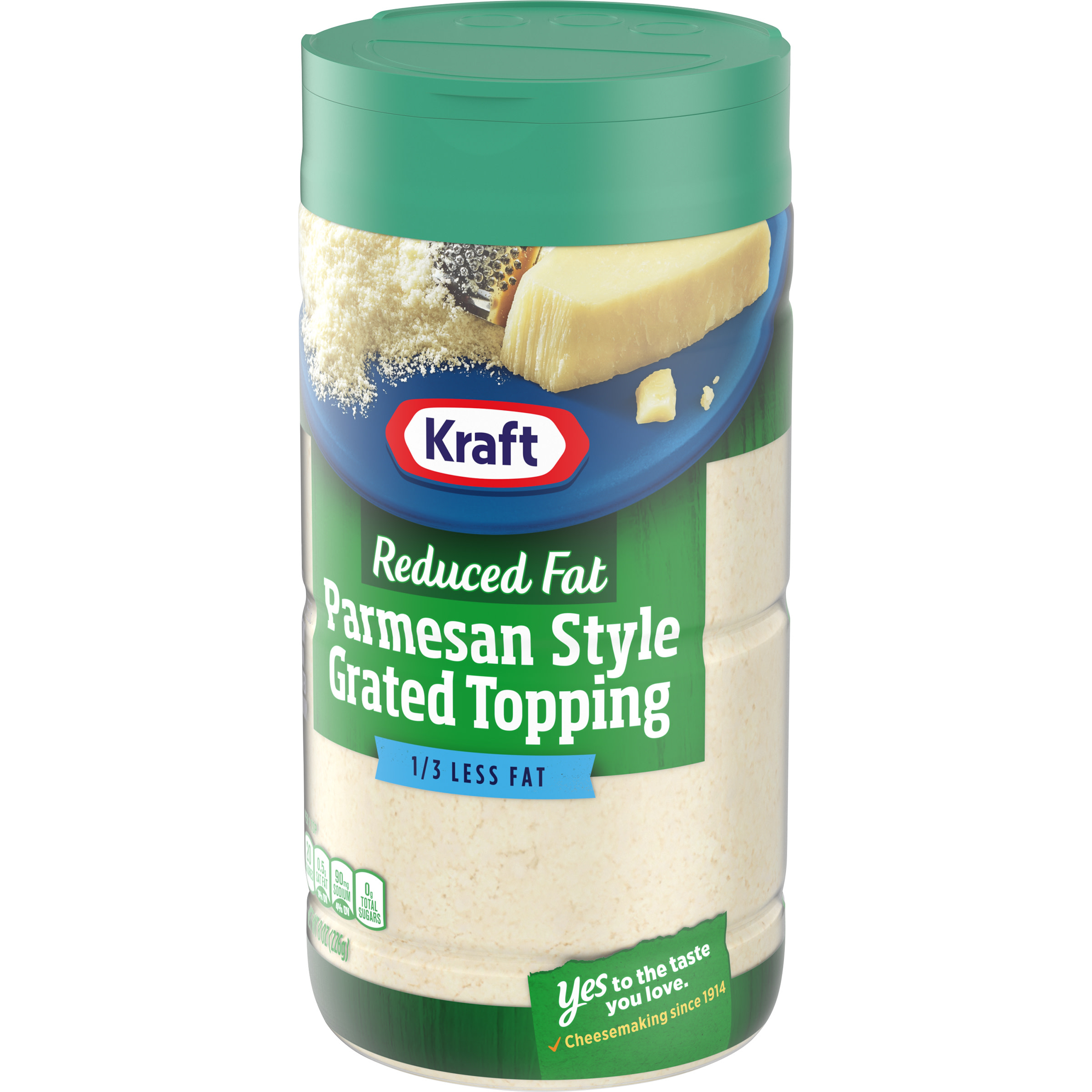 Kraft Parmesan Style Reduced Fat Grated Cheese Topping, 8 oz Shaker - image 4 of 8