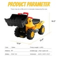 thumbnail image 3 of Kids Ride On Excavator, Outdoor Digger Scooper Tractor Toy W/Safety Helmet, Rocks, Horn, Underneath Storage, Dump Truck Ride-On Toy for Kids, 3 of 8