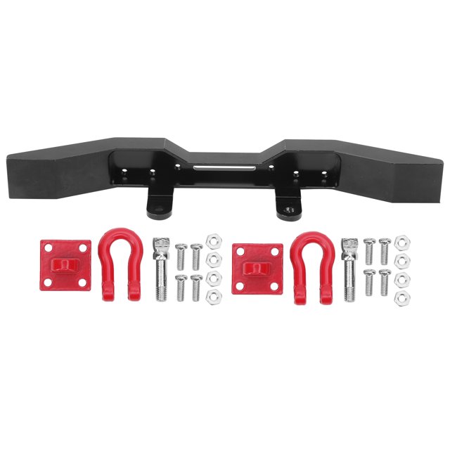 Painted Bumper, DIY Aluminium Alloy Replacement Front Bumper Cover Upgrade Compatible For WPL B14 B16 For 1/16 RC Car For JJRC Q60 Q61 1/16 RC Cars ANGGREK Negro