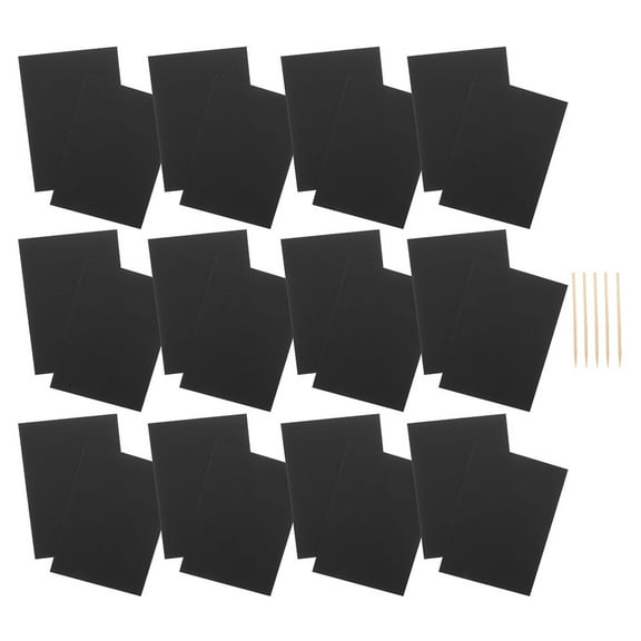 ROSENICE 36Pack Scratching Drawing Paper Black Diy Creative Project For Kids Art Supplies