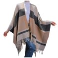 thumbnail image 4 of TINZ Châle Chaud Cape Cardigan d'Hiver Ouvert Poncho Couverture pour Femmes Soirée Ballet, 4 of 7