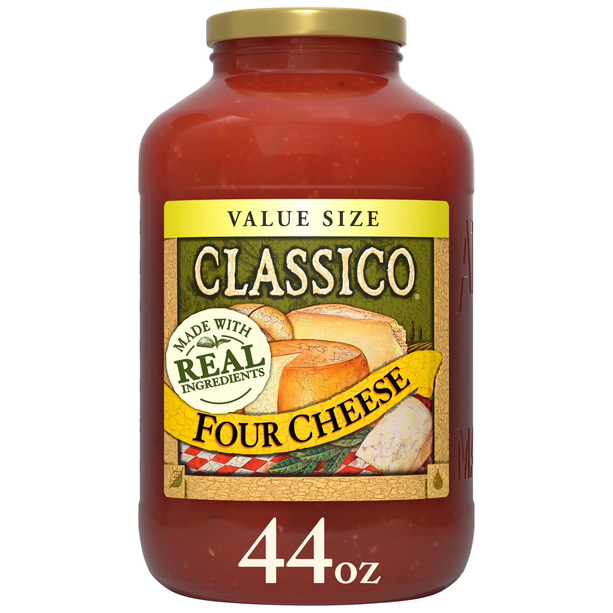Classico Four Cheese Pasta Sauce Value Size, 44 oz Jar