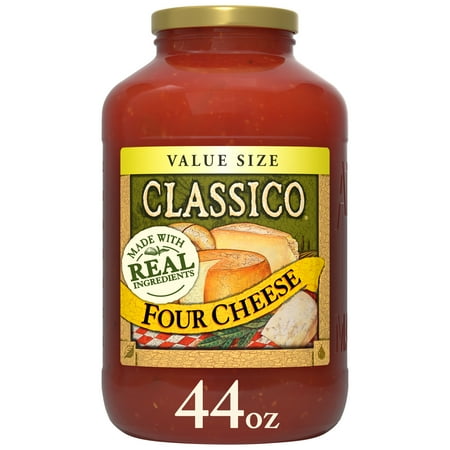 Classico Four Cheese Spaghetti Pasta Sauce Value Size, 44 oz Jar