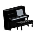 thumbnail image 5 of WLPZXP Miniature Doll Dollhouse Furniture Miniature Resin Furniture Ornament 1:64 Scene piano chair, 5 of 9