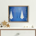 thumbnail image 2 of Northlight 17.75" Blue and White Christmas Trees Wooden Framed Wall Art, 2 of 5