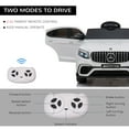 thumbnail image 6 of Aosom 12V Ride On Toy Car for Kids with Remote Control, Mercedes Benz AMG GLC63S Coupe, 2 Speed, with Music, Electric Light, White, 6 of 10