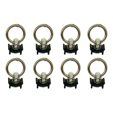 

Pit Posse 11001-8BK S Track Single Stud Ring Black - Pack of 8