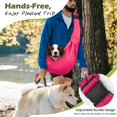 thumbnail image 2 of Pawaboo Dog Sling Carrier for Small Dogs, Reversible Hand Free Dog Carrier Sling with Adjustable Strap Buckle & Safety Leash, Soft Pouch and Tote, Suitable for Small Dogs Cats, Up to 12lbs, Magenta, 2 of 7
