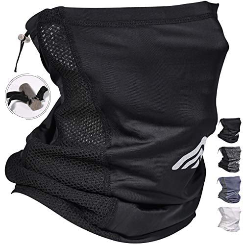 Sun Protection neck gaiter head buff with MESH BREATHING PANEL more breathable 