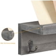 thumbnail image 3 of Set of 2 Modern Wall Mounted Coat Hook with 4 Hooks (Rustic Gray), 3 of 7
