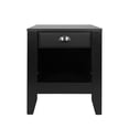 thumbnail image 2 of Minimalistic Side Table in Black | Offers One Drawer and Open Cubby | Enhances Room's Aesthetic, 2 of 6