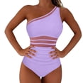 thumbnail image 4 of Oplxuo Women Mesh One Piece Swimsuit - Tummy Control One Shoulder Bathing Suit Cut Out Swimwear 2026, 4 of 7
