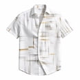 thumbnail image 2 of Men's T Shirts Heavyweight T-Shirts for Men Short Sleeve Button Down Men Clothing, 2 of 4