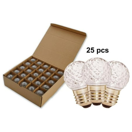 

Queens of Christmas G40-SMD-RETRO-WW-25 G40 SMD Commercial Retrofit Bulb with An E26 Base Warm White - Pack of 25
