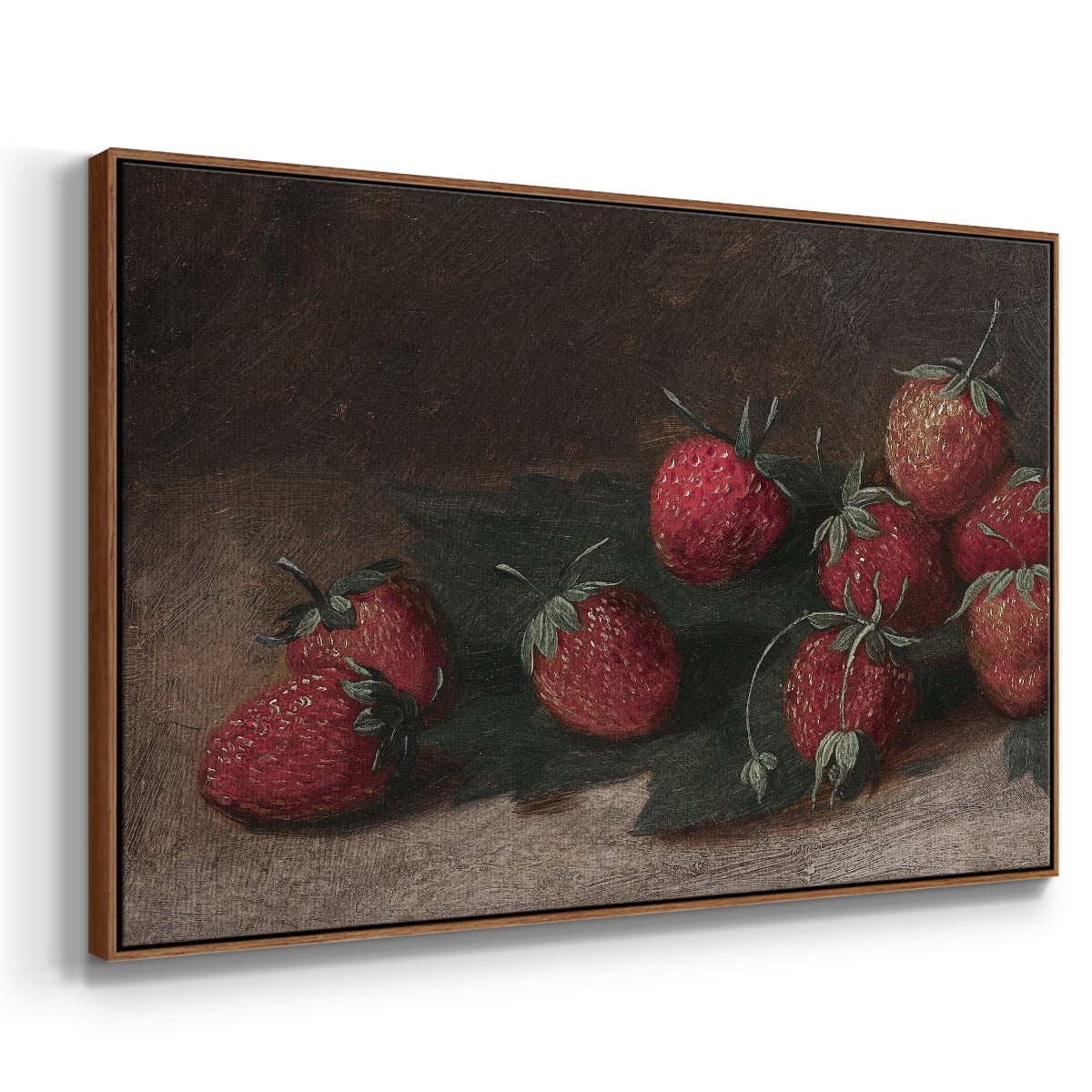 Vintage Botanical Print-XCVII By Wexford Home Framed in Walnut Wood Gallery Wrapped Canvas 17 in. x 25 in.