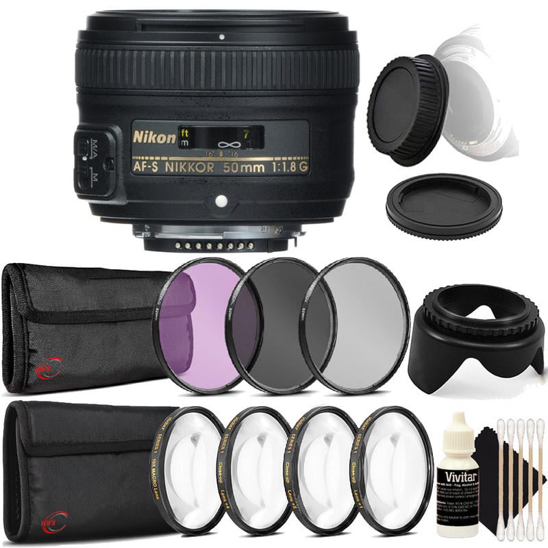 Nikon AF-S NIKKOR 50mm f/1.8G Lens and Accessory Bundle For Nikon