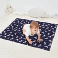 thumbnail image 2 of Dark Blue Cartoon Unicorn Moon Star Pattern Blanket,Comfortable Soft Lamb Wool Throw Blanket,All Season,Warm Lightweight Blankets for Sofa Bed Couch Living Room Chair,30"x40", 2 of 4