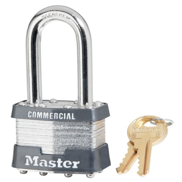 Cilindro Padlock Master Lock de acero laminado de 4 pines, paquete de 6