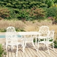 thumbnail image 1 of vidaXL 5 Piece Bistro Set Cast Aluminium White, 1 of 5
