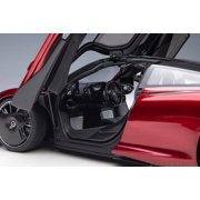 McLaren Speedtail Volcano Red Metallic with Black Top and Suitcase Accessories 1 18 Model Car by Autoart