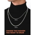 thumbnail image 4 of PROSTEEL Collar de cadena de plata de eslabones cubanos, collar de gargantilla de plata sólida 925 de 3 mm para mujeres y hombres, regalo de joyería de Navidad de Hip Hop, 20 pulgadas, 4 of 8