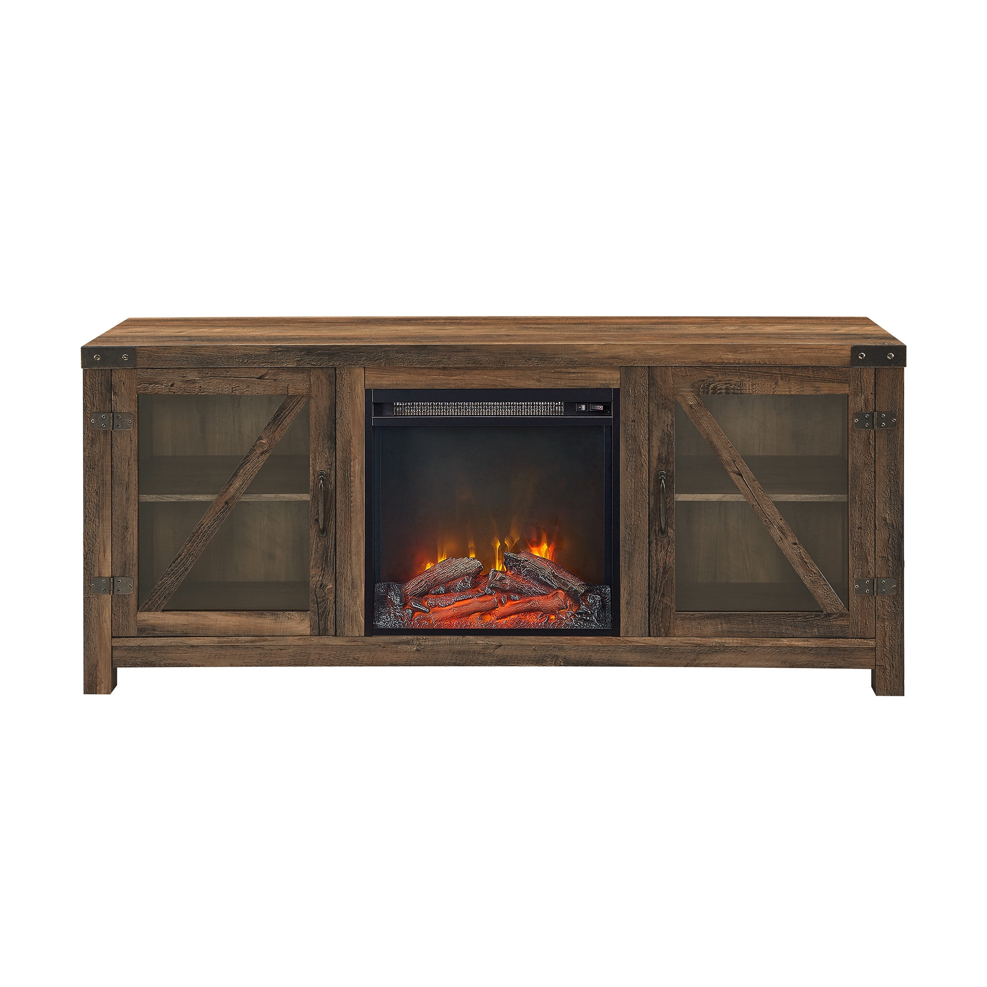 Manor Park Fireplace TV Stand for TVs up to 65", Reclaimed Barnwood