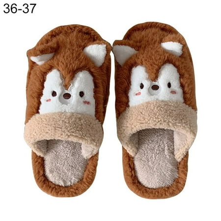 

New Lndoor Home Lndoor Slides Non-Slip Keep Warm Cold Protection Slippers Baotou Cotton Slippers Cotton Slippers Plush Shoes 36-37