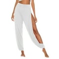 thumbnail image 1 of Pantalones Harén con Abertura Alta para Mujer, Pantalones Harén Hippies. L, 1 of 7
