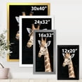thumbnail image 4 of Designart 'Close Up Portrait Of A Giraffe On Black III' Farmhouse Framed Art Print, 4 of 4