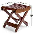 thumbnail image 4 of Sorbus Bamboo Folding Step Stool Bench, Brown, 4 of 8