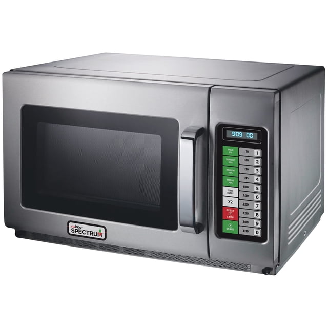 Winco EMW-2100BT Horno microondas de grado comercial, 1,2 pies cúbicos, plateado