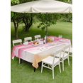 thumbnail image 4 of Outdoor Tablecloth with Umbrella Hole for Patio/Picnic/Party/Camping, Pink Beach Coastal Waterproof Table Cloth Rectangle Table Cover Washable, Summer Nautical Seaside Ocean Ombre (52"x 70"), 4 of 8