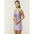 thumbnail image 6 of Dressberry Women's Printed Cotton Thigh Length Bodycon Dress, Size S, Purple, 6 of 8