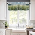thumbnail image 3 of Spring Floral Kitchen Valances for Windows 60x18 Inch Kitchen Curtains Valances Rod Pocket Whit Green Flowers Modern Oil Painting Bathroom Window Valances for Window Treatment Decor, 3 of 6