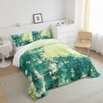thumbnail image 4 of Manfei Retro Abstract Art Bedding Comforter Set for Women, Minimalst Minimalism Twin Comforter Sets, Green Oil Printing Reversible Bedding Set, Luxury Bedroom Decor, 2pcs, 4 of 9