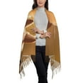 thumbnail image 2 of Rateoe Western Cowboy Guinea Pig Women's Traditional Scarf Wrap Tassel Shawl Fringes Neck Head Shawl Retro Scarf, 2 of 8