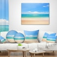 thumbnail image 4 of Designart Cloudy Horizon Over Beach - Seashore Photo Throw Pillow - 18x18, 4 of 5