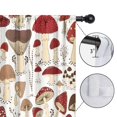 thumbnail image 4 of Blackout Kids Curtains,Red Mushroom Plant White Pattern Childrens Insulated Curtains Set Of 2,Bedroom Essentials,Toddler Room Decor 52"x84", 4 of 5