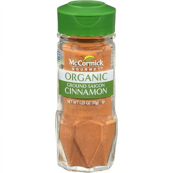1x McCormick Gourmet Organic Ground Saigon Cinnamon, 1.25 Oz