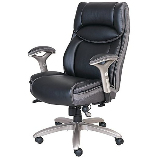 Serta Smart Layers Jennings Super Task Big and Tall Chair, Black/Slate