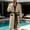 Khaki, variant on Mens Lightweight Cloth Bathrobe, Long Sleeve Mid Length Summer Robes Comfy Soft Dude Robe with Pockets Sleepwear