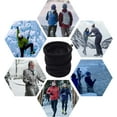 thumbnail image 6 of TAGVO Winter Fleece Neck Warmer, Soft Double Layer Fleece Thick Thermal Neck Gaiter Elastic Multifunctional Scarf Windproof Skiing Neck Tube Ear Warmer Balaclava Hood Unisex for Outdoor Sports, Black, 6 of 7