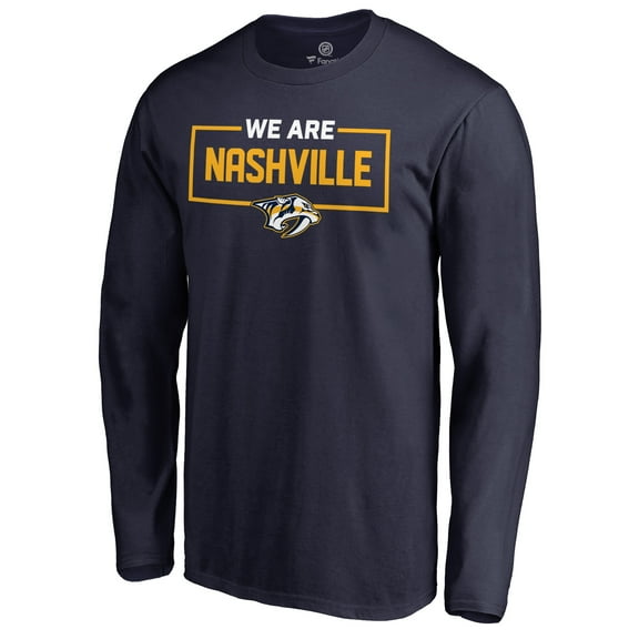 Men's Navy Nashville Predators Iconic Collection We Are Long Sleeve T-Shirt
