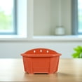 thumbnail image 4 of Niceauty Hanging Flowerpot Flowerpot Red Wood-like Plastic 2 Sets Outdoor, 4 of 8