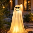 thumbnail image 6 of Kdkad Halloween Light Up Ghost Decor, 33 In Spooky Cute Standing Ghost, Halloween Decorations for Front Door Porch Yard Tree, Indoor Party Room Decor, 6 of 8