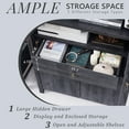 thumbnail image 5 of 71 " Tall Bookshelf with Storage, 4 Doors & Drawers, Wooden Arched Bookshelf for Living Room Office, 5 of 7