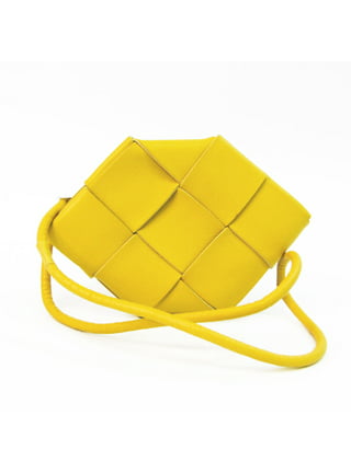 Bottega Veneta Intrecciato 577841 Women,Men Leather Wallet (bi-fold)  Black,Yellow