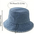 thumbnail image 2 of YooGuoGuo Women Denim Bucket Hat Retro Fringed Casual Caps, 2 of 4